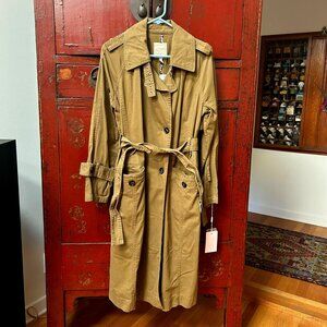 Avec Les Filles Trench Coat – NWT, Double-Breasted, Midi Length, Size M